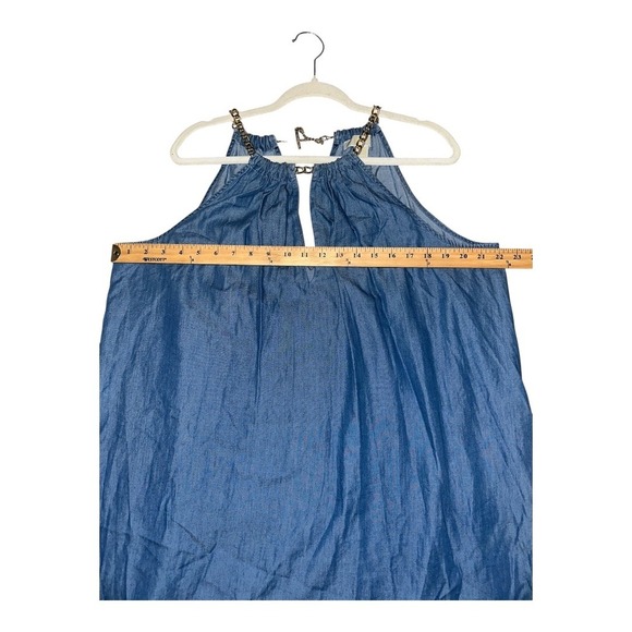 Michael Kors Womens Denim Blue Halter Hi-Lo Dress, Large - Picture 7 of 8